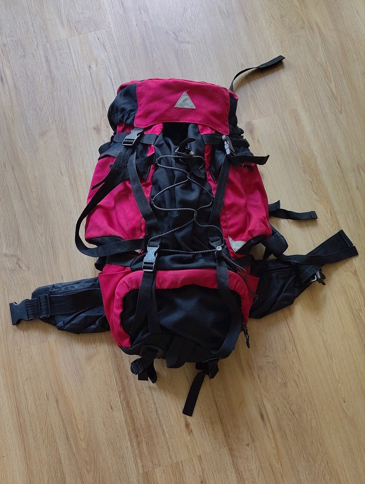 Backpack zwart-rood, 45 - 55L, Ophalen of Verzenden, Gebruikt, Rugzak