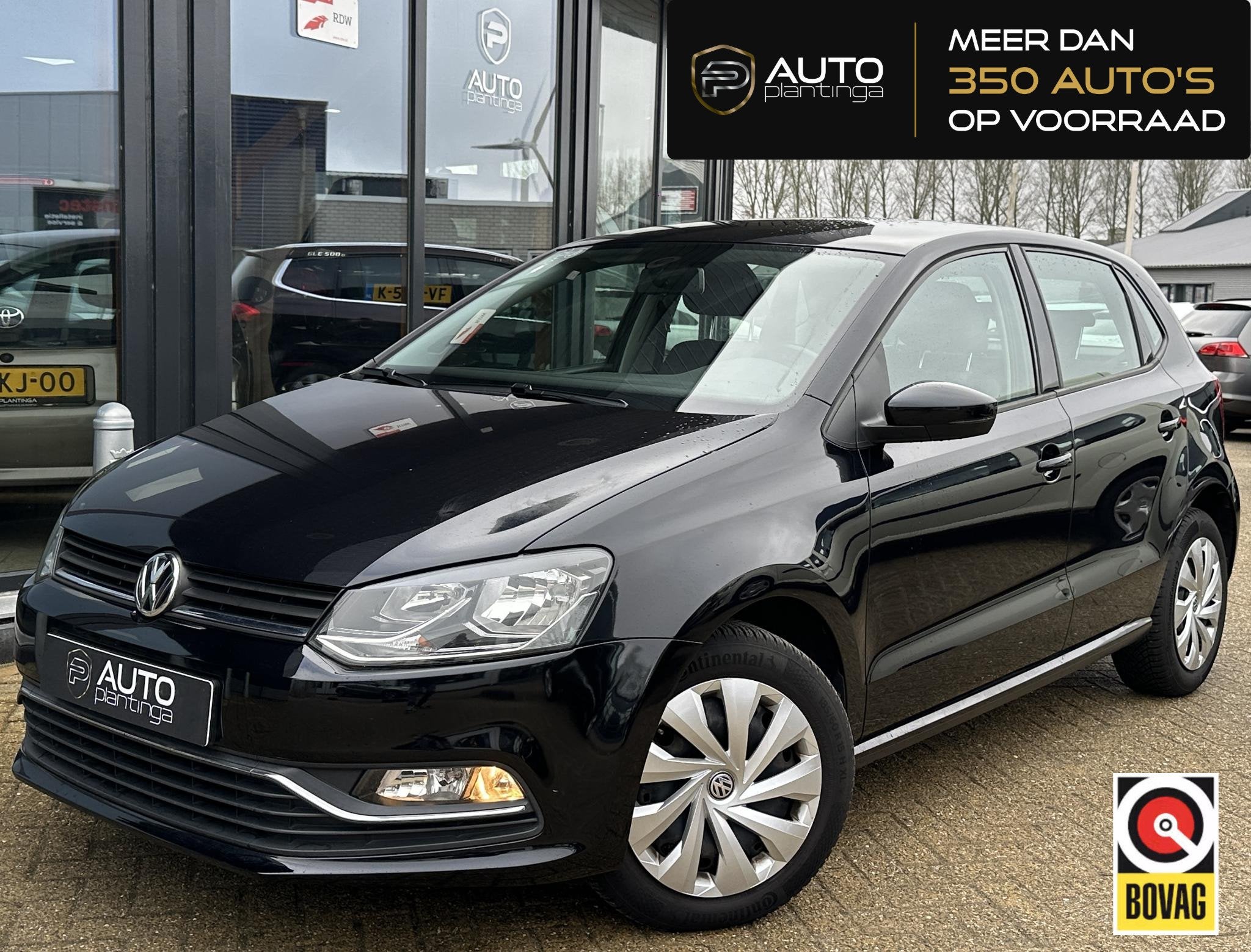 Volkswagen Polo 1.2 TSI Comfortline 90PK | Nette Staat | Exe, Stof, 4 cilinders, Zwart, Origineel Nederlands