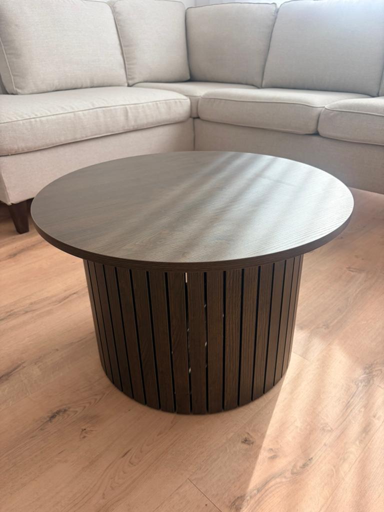 Salontafel donker eiken, Ophalen, 100 tot 150 cm, 50 tot 100 cm, Zo goed als nieuw