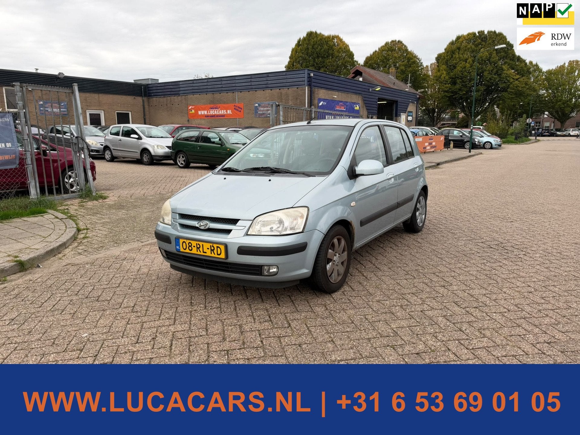Hyundai Getz 1.3i Dynamic AUTOMAAT + AIRCO!, Auto's, 4 cilinders, Blauw, Bedrijf, Getz