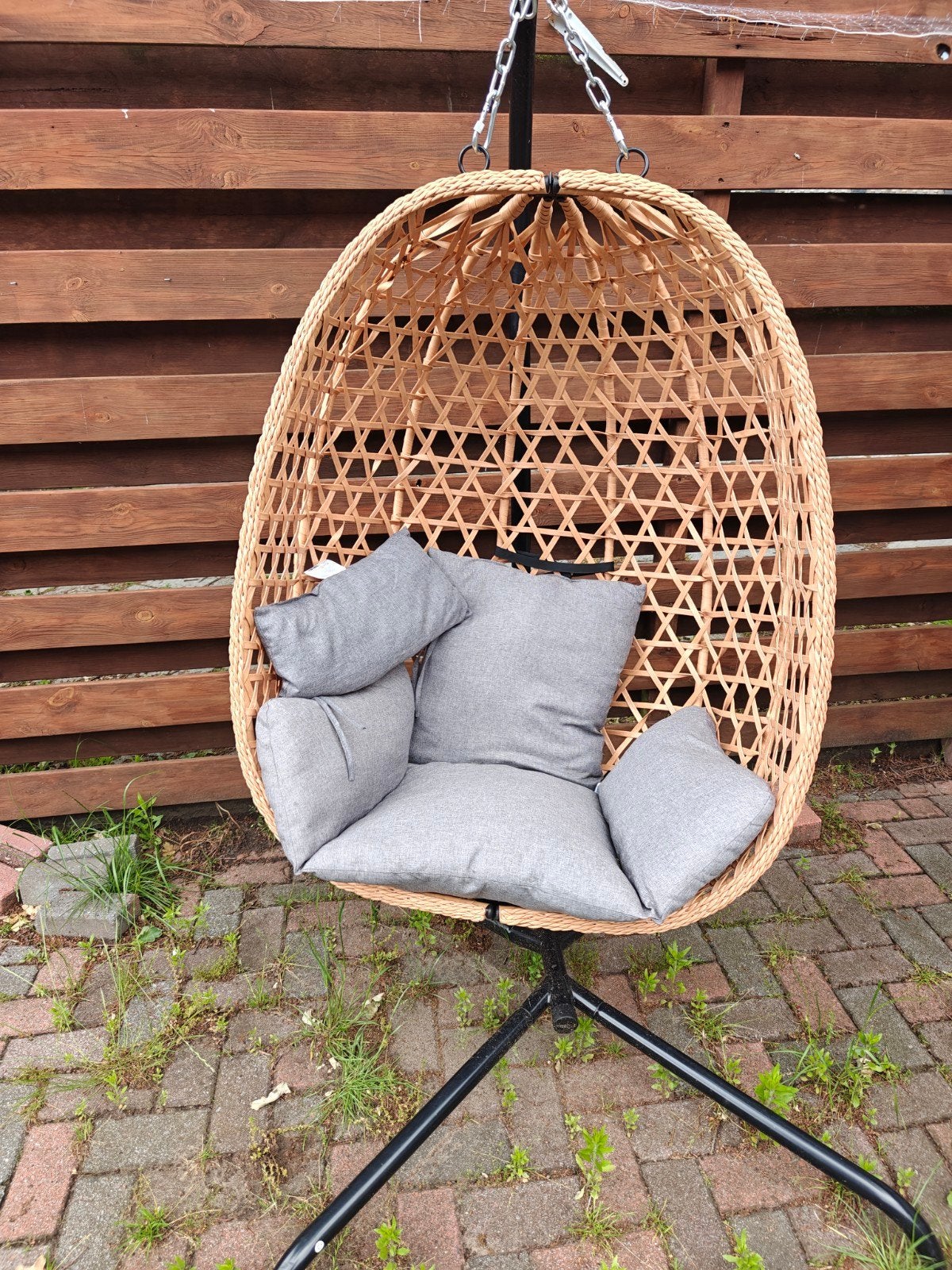 Hangstoel / Egg Chair met standaard en kussens, Tuin en Terras, Ophalen of Verzenden, Gebruikt
