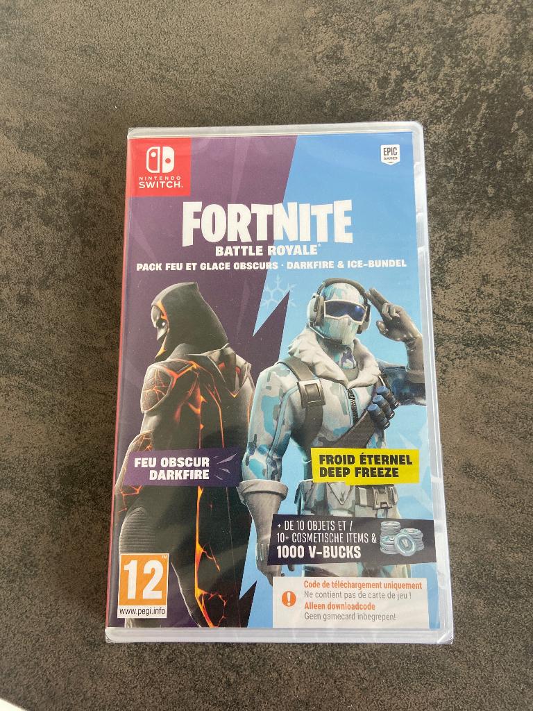 Fortnite 1000 v-bucks darkfire en forst skin bundel, 1 speler, Ophalen, Nieuw, Vanaf 12 jaar