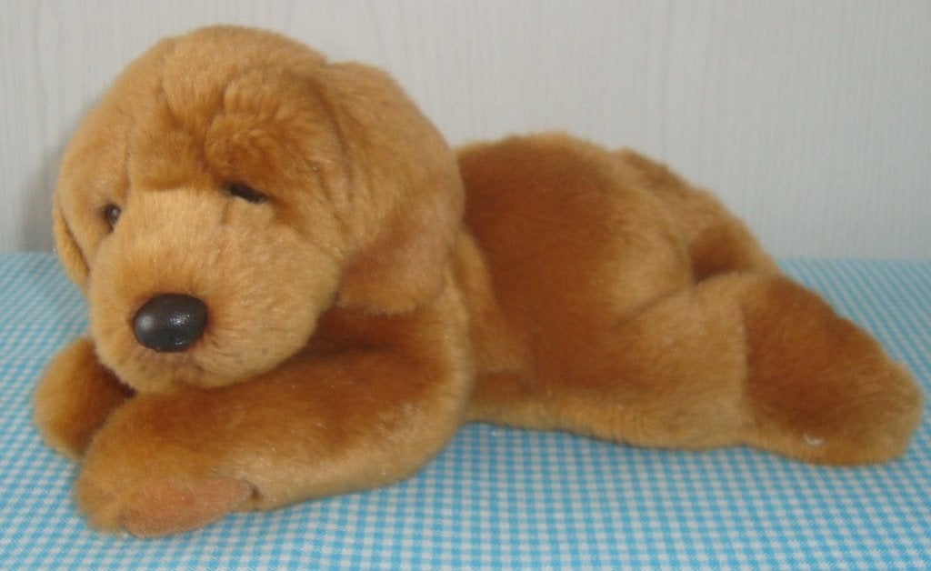 TEDDY HERMANN knuffel HOND bruin labrador, Zo goed als nieuw, Wasbaar, Bruin, Hond