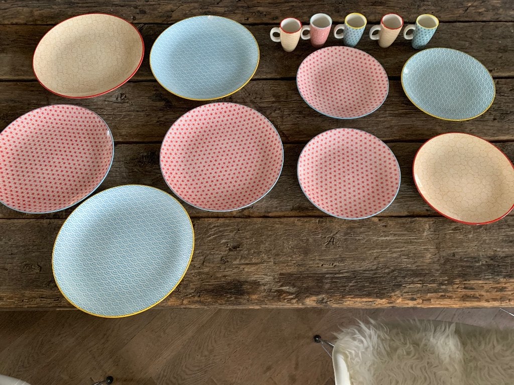 Björn servies porselein Pattern 14 stuks, Huis en Inrichting, Keuken | Servies, Ophalen, Overige merken, Zo goed als nieuw, Bord(en)