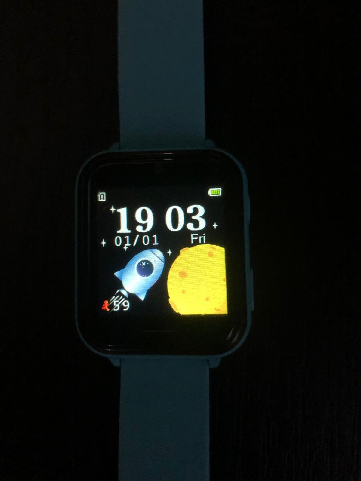Simpele kinder-smartwatch engels, Gebruikt, Blauw, Ophalen of Verzenden, Stappen