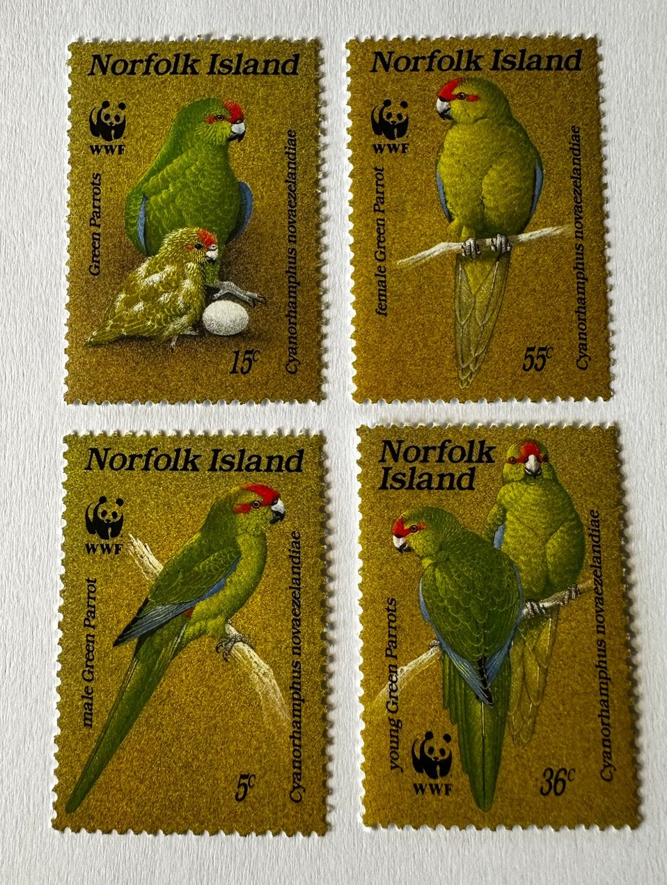 Norfolk Island 1987 WWF Vogels Postfris, Postzegels en Munten, Ophalen of Verzenden, Postfris