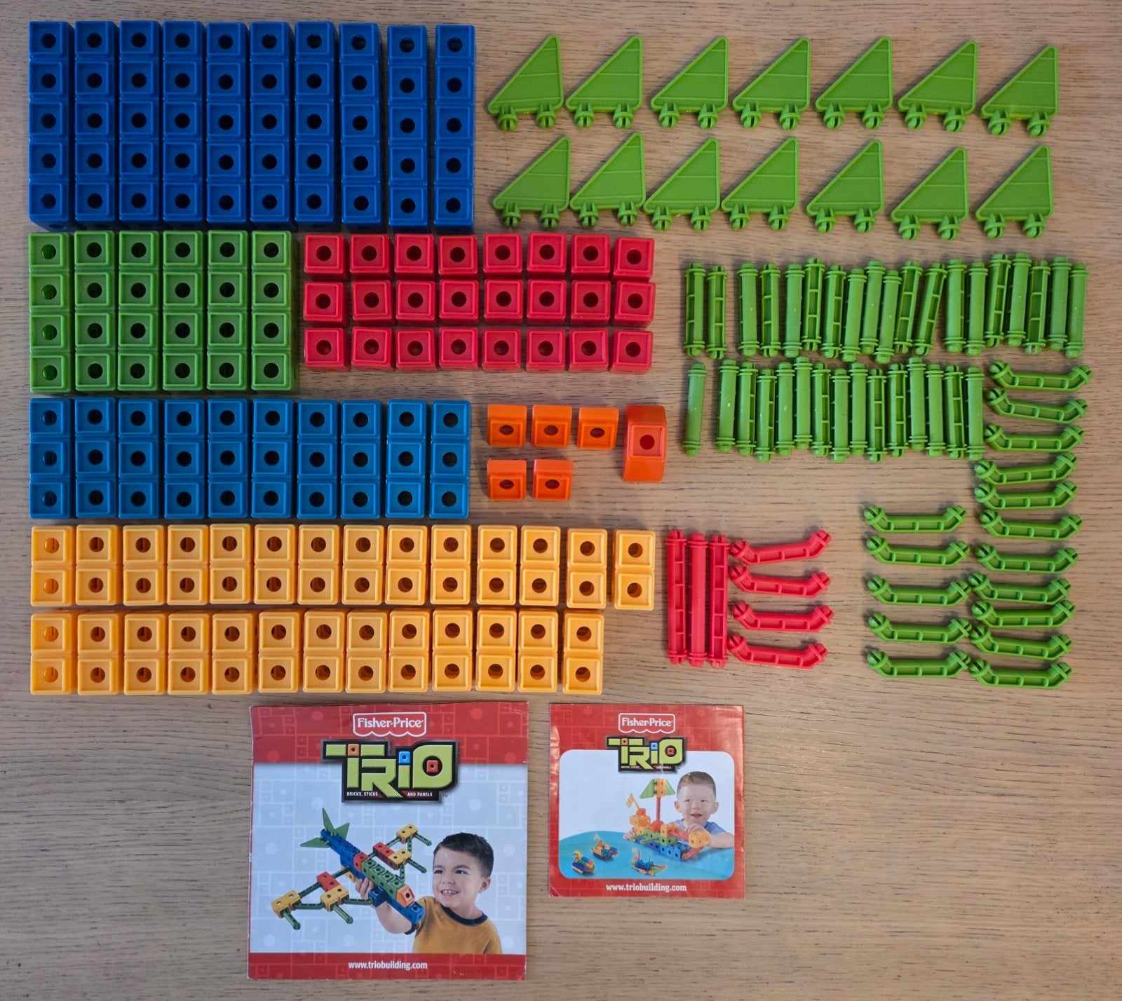 Fisher-Price Trio Bouwblokken set met Instructieboekjes, Ophalen of Verzenden, Gebruikt, Speelset