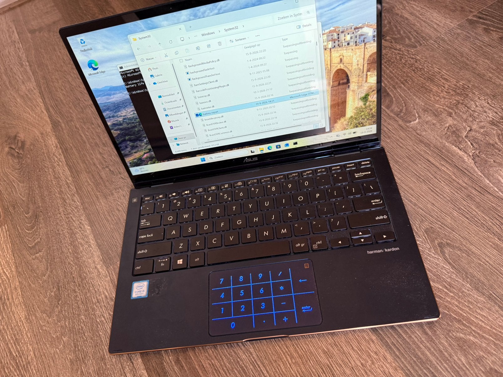 Asus 13" zenbook flip RX362F i5 8GB 256GB Windows 11 Pro, Computers en Software, 2 tot 3 Ghz, Qwerty, 8 GB, Met touchscreen