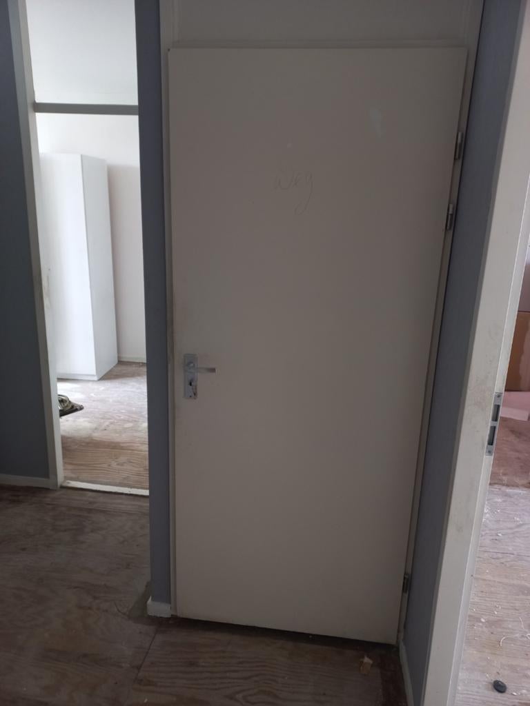 Opdekdeuren te koop: diverse maten en uitvoeringen, Doe-het-zelf en Verbouw, Deuren en Horren, Gebruikt, 80 tot 100 cm, Binnendeur
