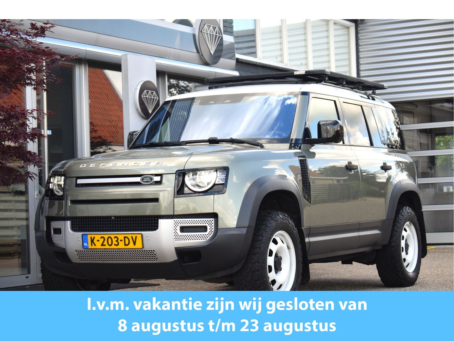 Land Rover Defender 110 2.0 P300 110 SE 7p. OrigNL 7-zits |, Auto's, Automaat, Stof, Gebruikt, 4 cilinders