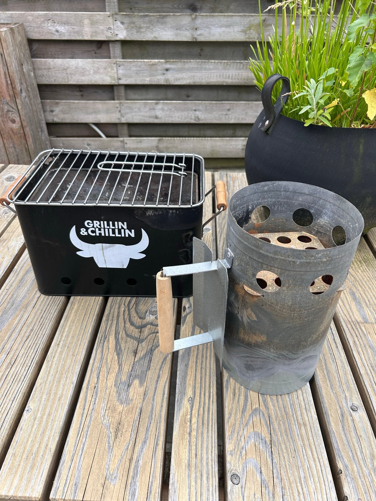 Compacte BBQ met kolenstarter, Ophalen, Gebruikt