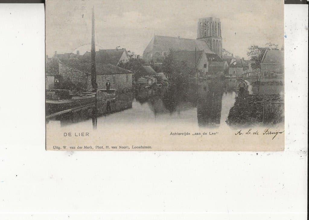 De Lier Achterzijde aan de Lee GR Schipluiden 24 mrt 1904, Ophalen of Verzenden, Voor 1920, Gelopen, Zuid-Holland