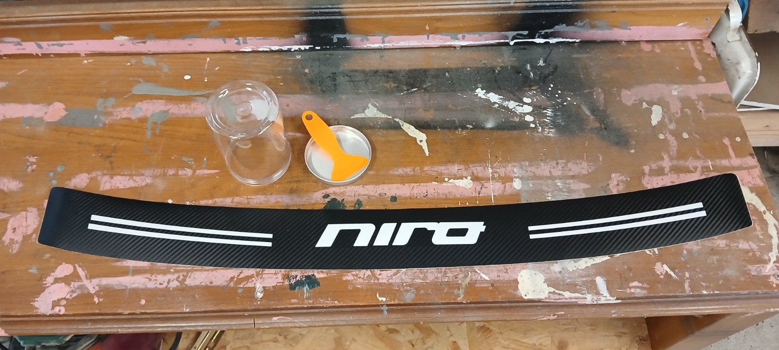 Kia Niro Bumperbeschermer - Carbon Look met 'Niro' Logo, Ophalen of Verzenden, Nieuw