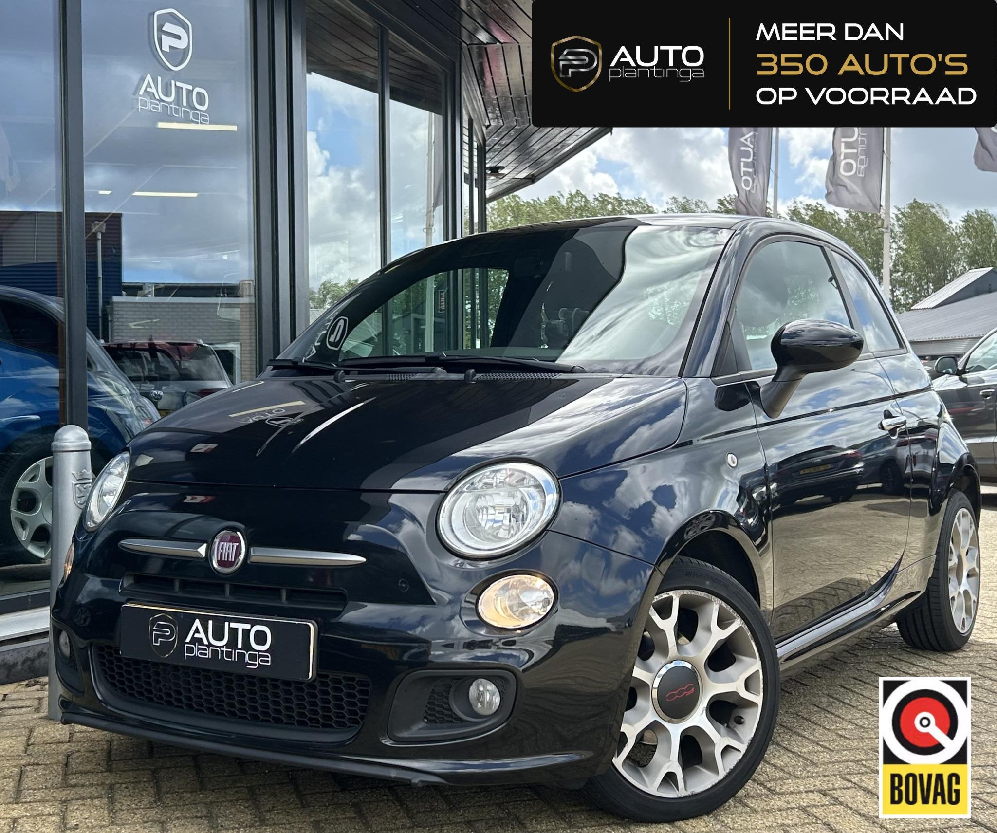 Fiat 500 0.9 TwinAir Turbo 500S 80PK | Dealeronderhouden | N, Voorwielaandrijving, Gebruikt, Leder en Stof, Origineel Nederlands