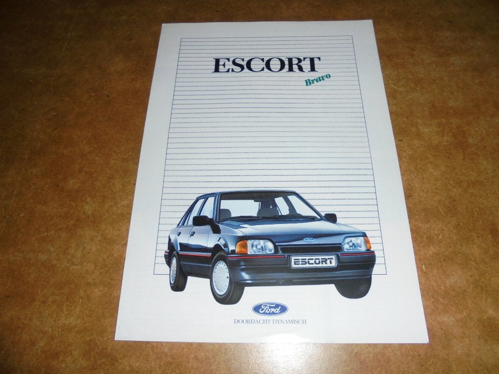 brochure Ford Escort Laser  1987, Ophalen of Verzenden, Nieuw, Ford