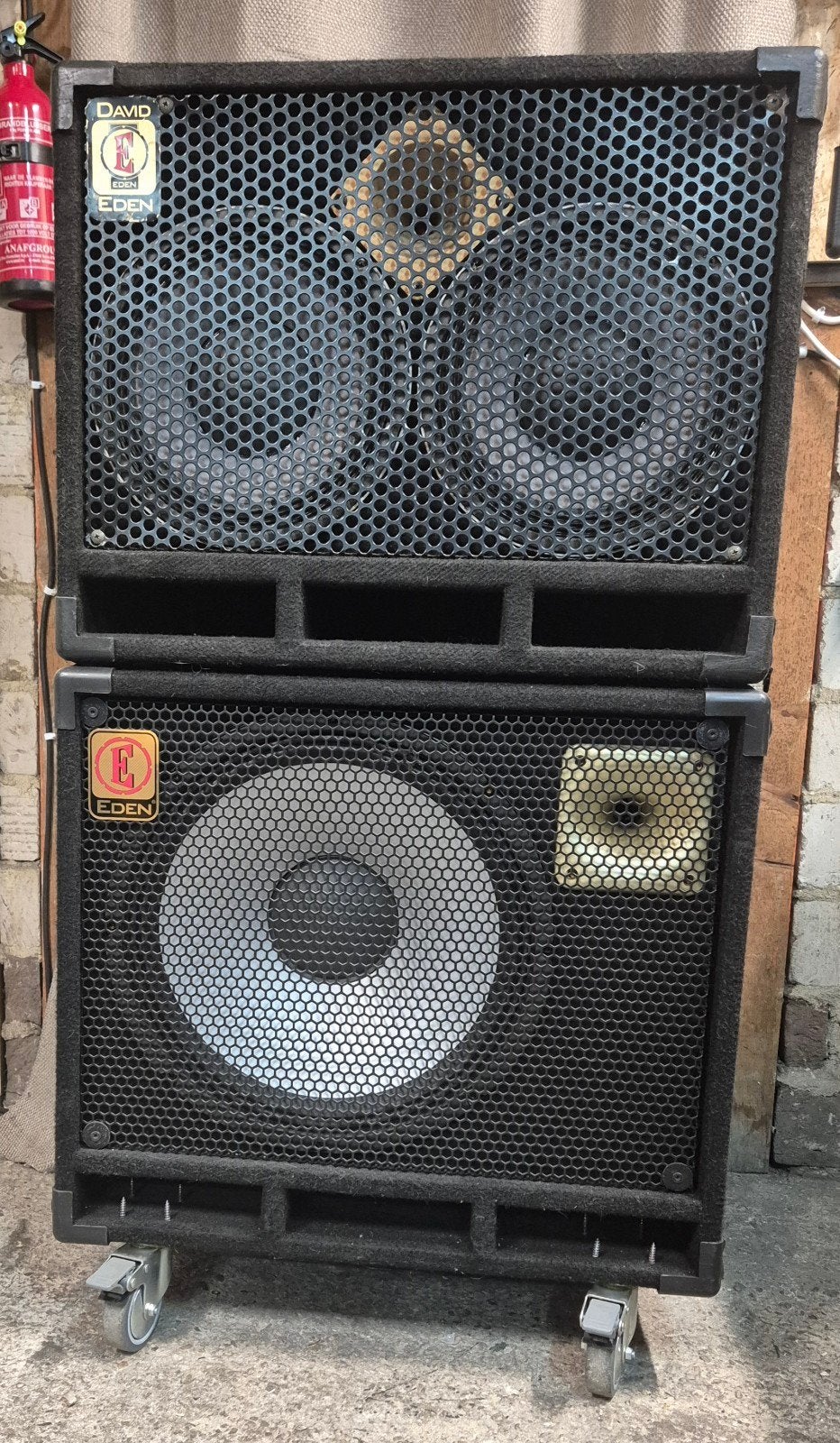 Eden David Series Bass Speaker Cabinet Set (2x), Gebruikt, Speakerset, Ophalen, 150 watt of meer