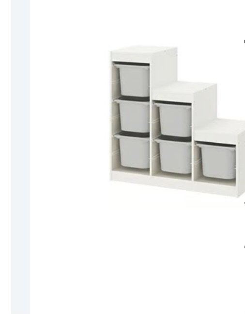 IKEA Trofast opbergkast met bakken - wit/grijs, Ophalen of Verzenden, Gebruikt