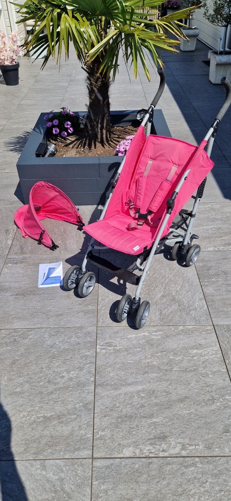 MamaLoes buggy (roze), Ophalen, Gebruikt, Overige merken, Regenhoes