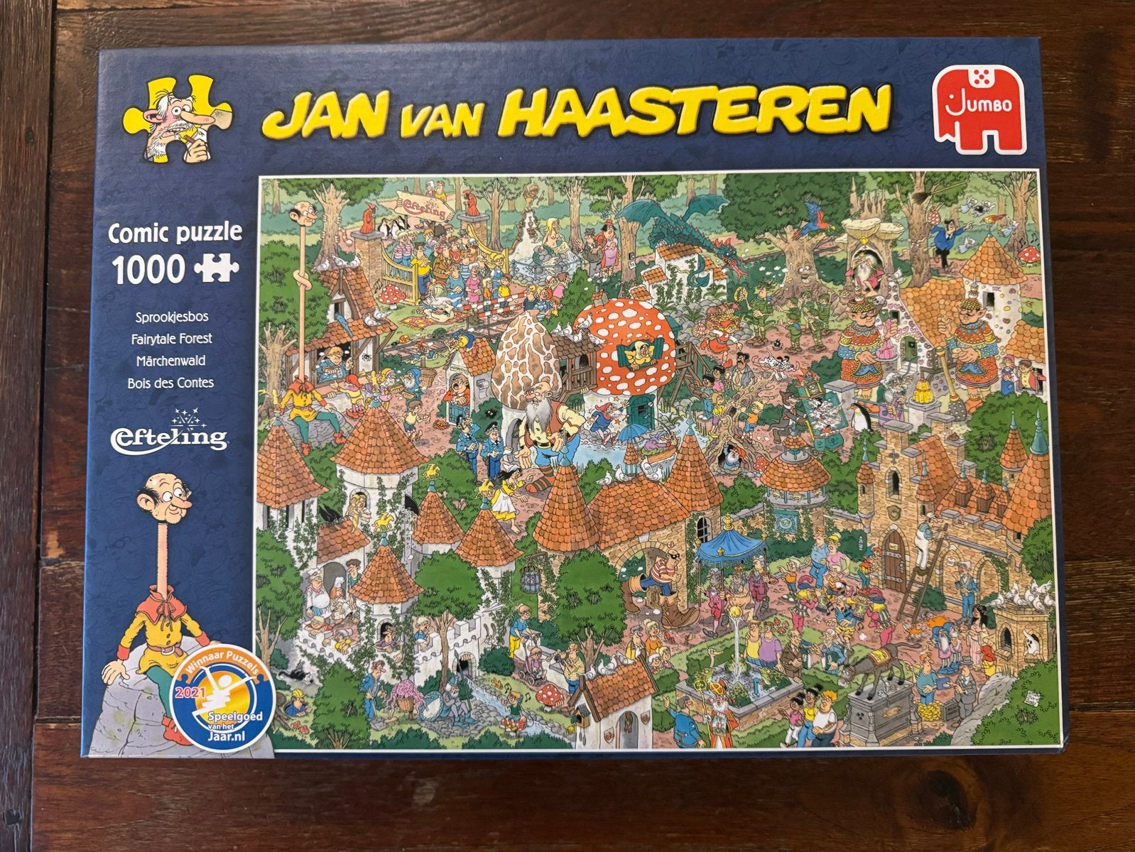 Jan van Haasteren puzzel- Sprookjesbos Efteling 1000 stukjes, Ophalen of Verzenden, 500 t/m 1500 stukjes, Zo goed als nieuw, Legpuzzel