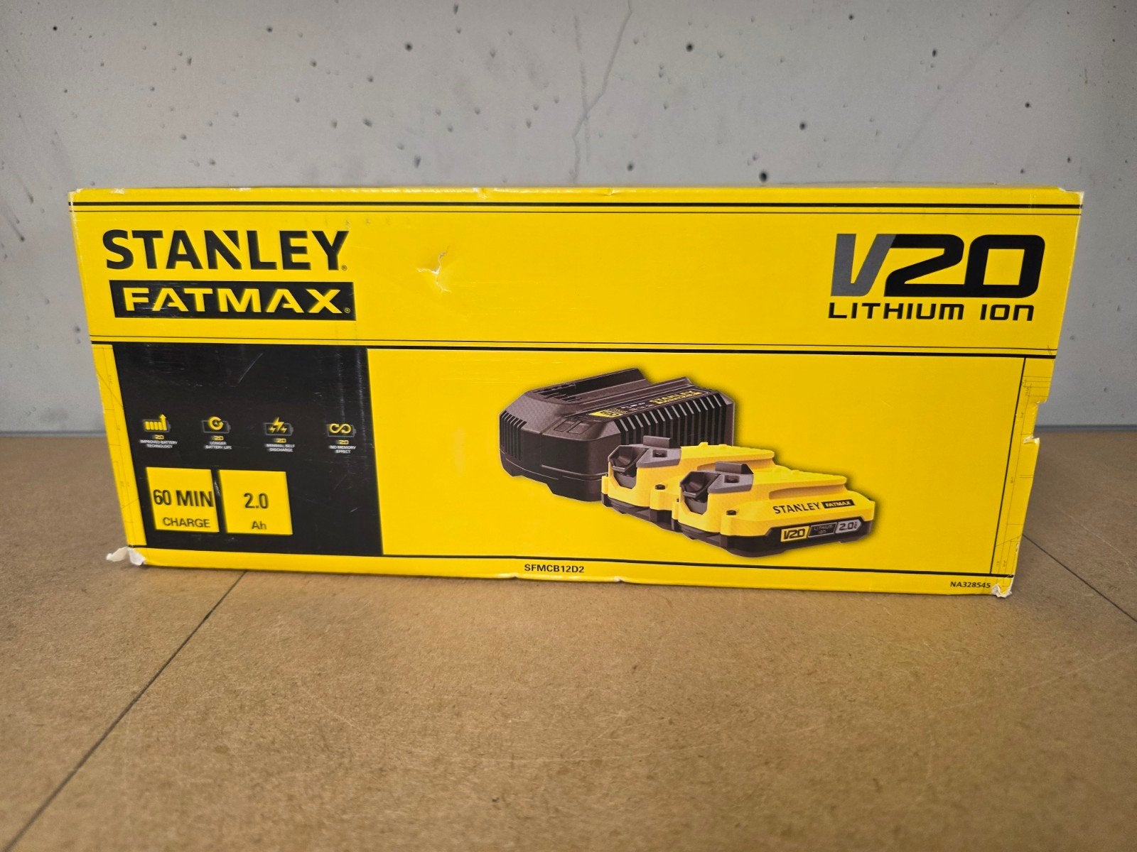 Stanley Fatmax V20 Lithium Ion Accu en Lader Set, Doe-het-zelf en Verbouw, Gereedschap | Boormachines, Ophalen of Verzenden, Nieuw