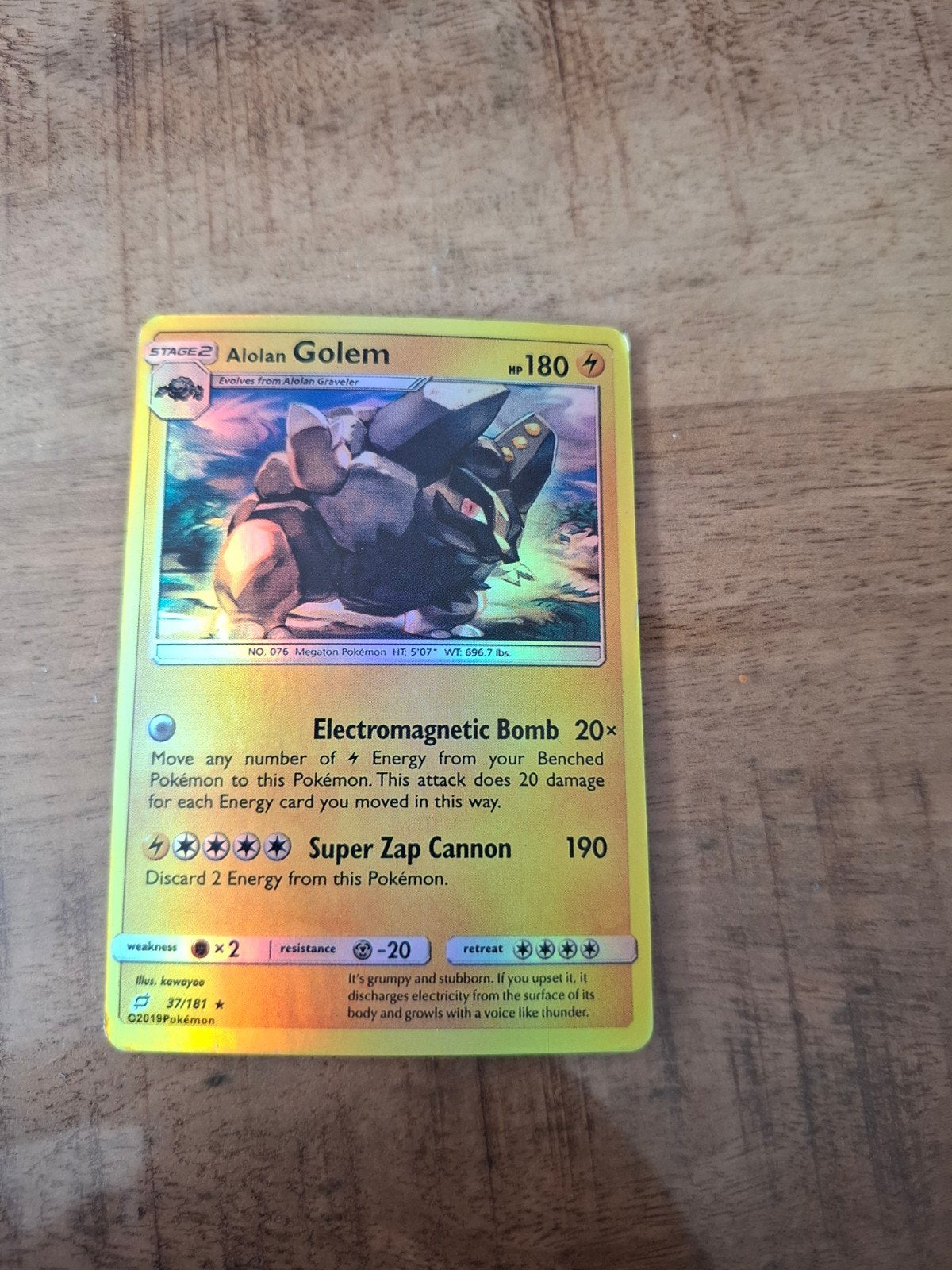 Pokémon Kaarten: Alolan Golem en Pheromosa & Buzzwole GX, Ophalen of Verzenden, Gebruikt, Meerdere kaarten, Foil