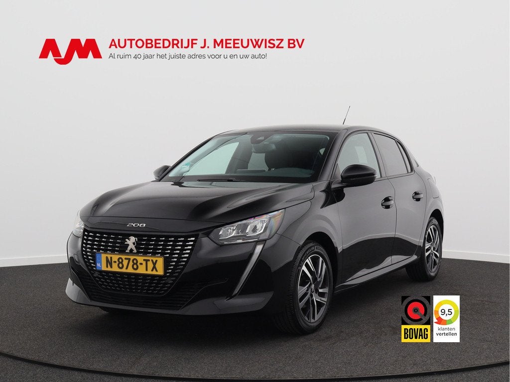 Peugeot 208 1.2 PureTech Allure Pack/ compleet! (bj 2022), Voorwielaandrijving, 1199 cc, Leder en Stof, Zwart