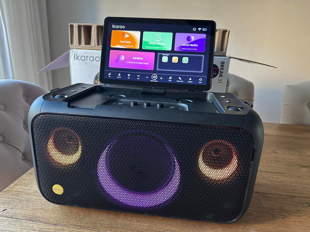Nieuw! Ikarao Break X1 800Watt karaoke set / muziekbox, Ophalen, Nieuw, Complete set