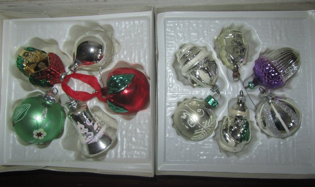 Oude kerstbal ornament in doos nr 3, Diversen, Kerst, Ophalen of Verzenden, Gebruikt
