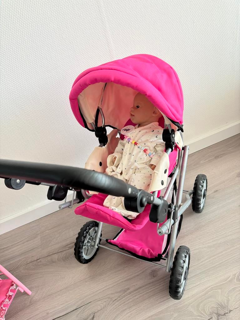 Baby Born Kinderwagen - Roze Poppenwagen, Kinderen en Baby's, Speelgoed | Poppen, Ophalen of Verzenden, Zo goed als nieuw