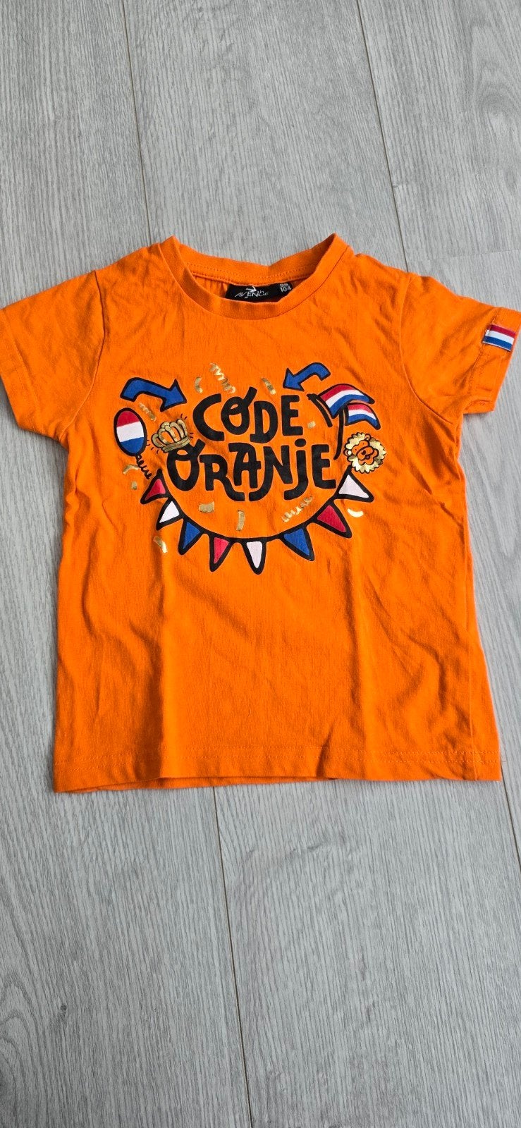 oranje shirt maat 98, Ophalen of Verzenden