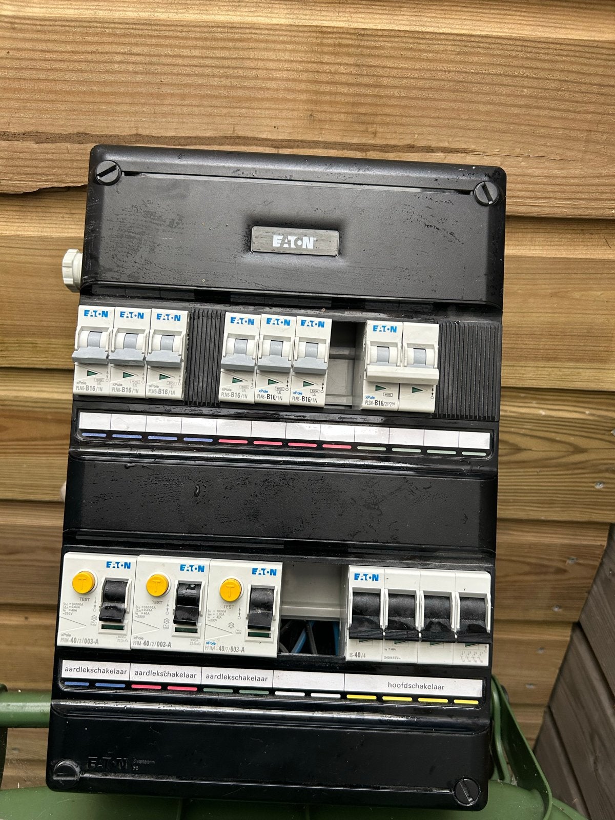 Eaton 3-fase groepenkast met kookgroep en 3 aardlekschakelaa, Ophalen of Verzenden, Gebruikt, Eaton, Groepenkast