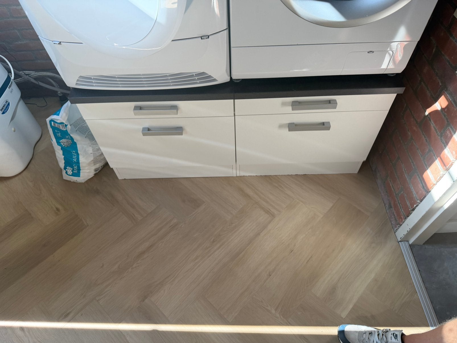 Kast waar wasmachine en droger op kunnen staan, Ophalen, Zo goed als nieuw, Metaal, Overige typen