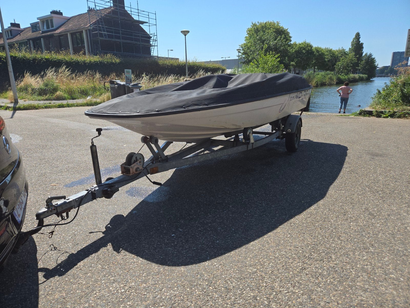 Jetboot orgineel bayliner uniek !!!, Watersport en Boten, Zwemplateau/-trap, Zo goed als nieuw, Polyester, Bayliner