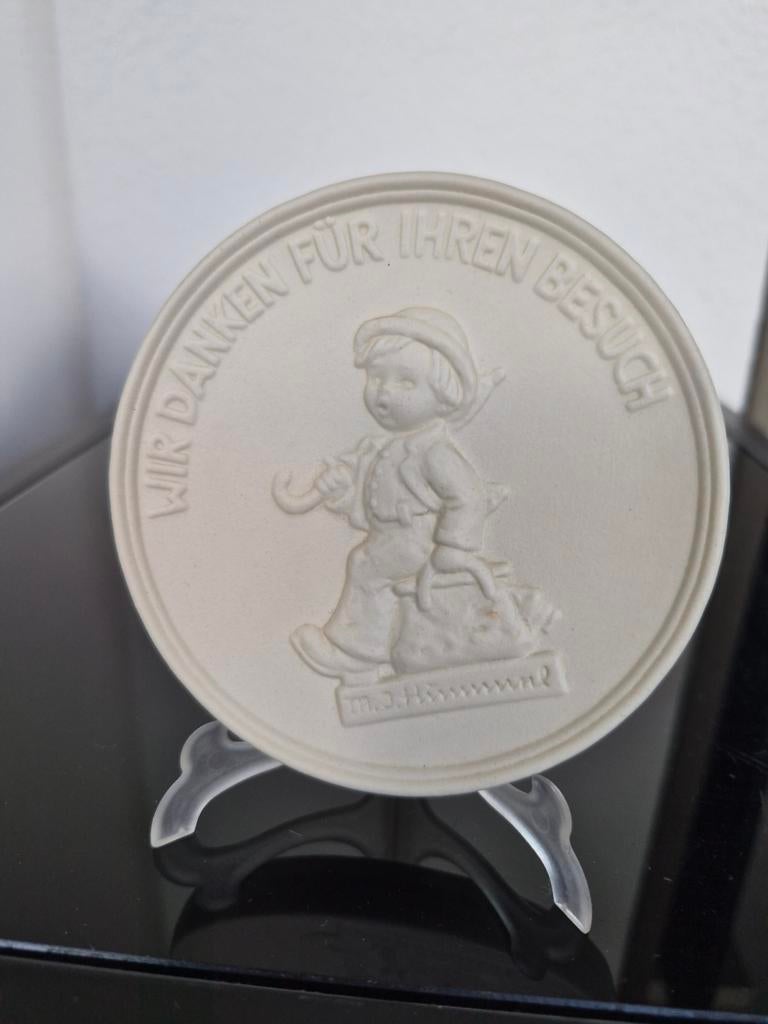 Vintage Hummel wandbordje "Wir danken für Ihren Besuch", Ophalen of Verzenden