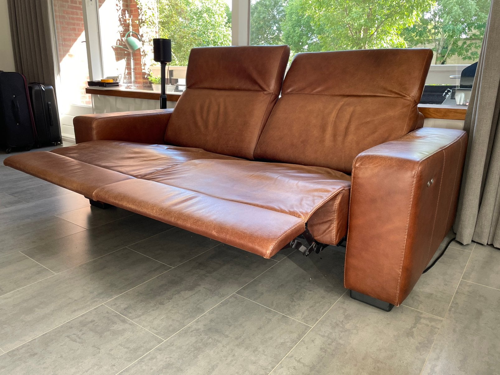 Leren bankstel Pierot  – 2,5-zits met relax + 2-zits, Ophalen, Gebruikt, 150 tot 200 cm, Tweepersoons