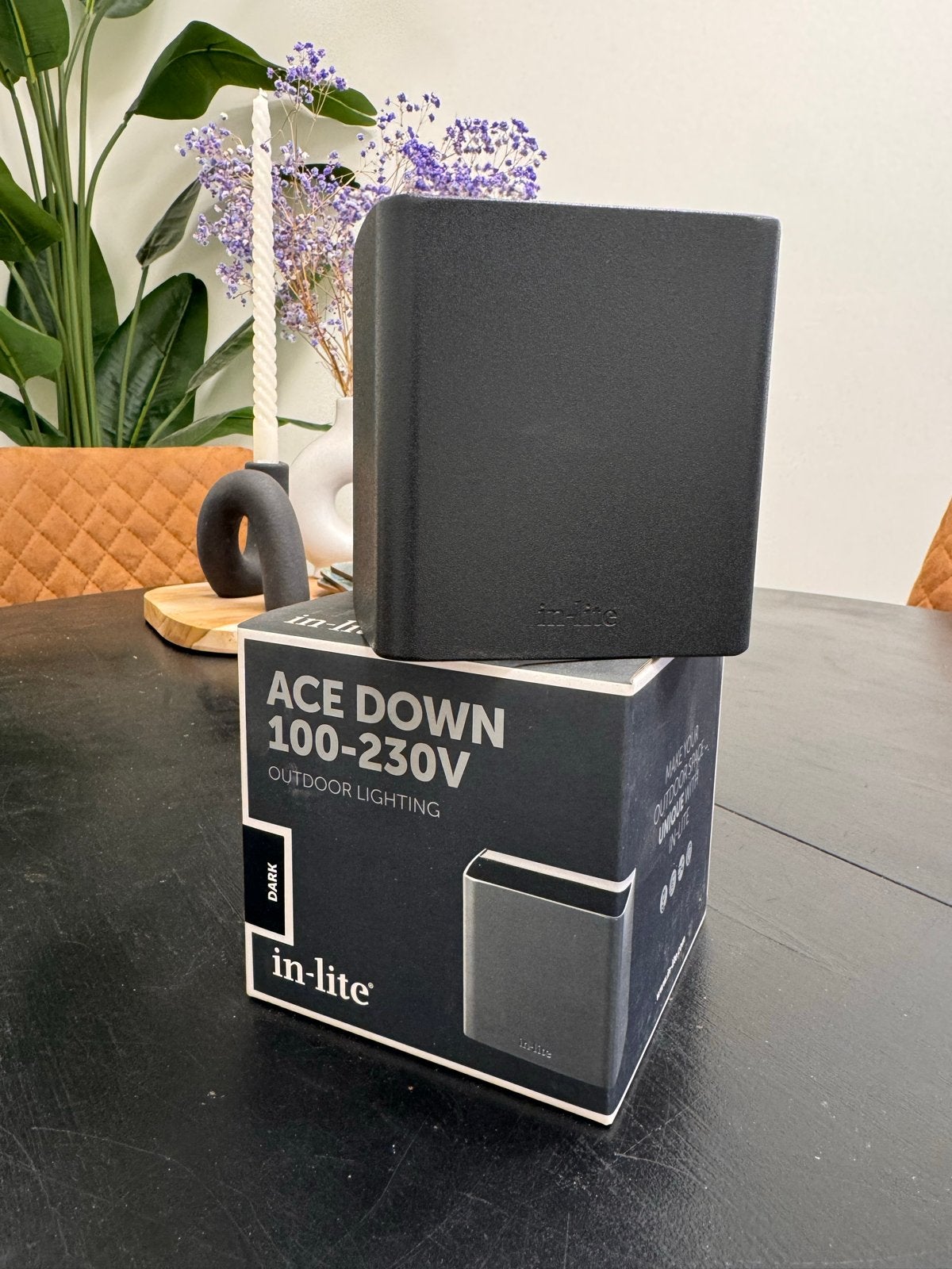 In-lite Ace Down 230V Dark Grey Buitenlamp 5 jaar garantie, Minder dan 50 watt, Wandlamp, In-lite, N.v.t.
