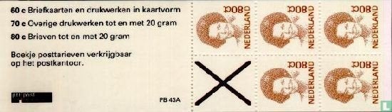 Postzegelboekje pb 43a Beatrix 1991 NL Postfris, Ophalen of Verzenden