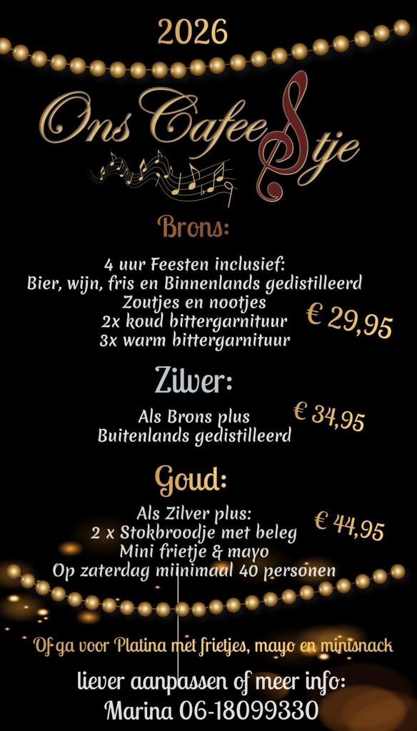 Feest café zaal locatie verhuur, Ophalen of Verzenden