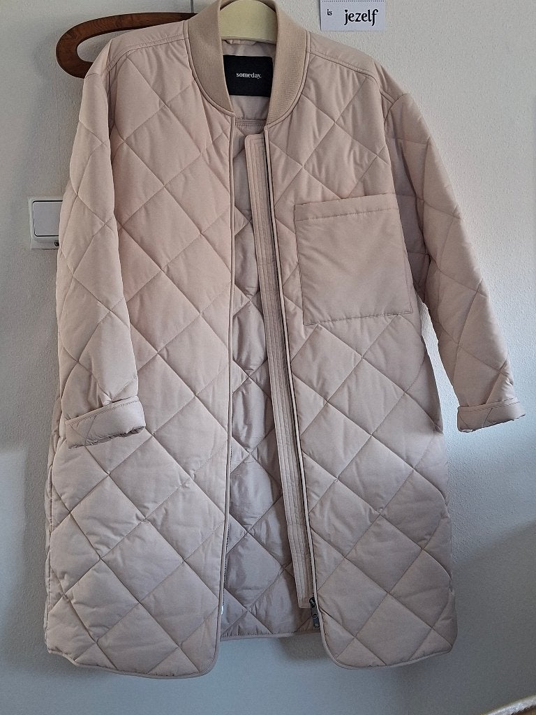 jas maat 38 creme met rits, Kleding | Dames, Maat 38/40 (M), Someday, Beige, Ophalen of Verzenden