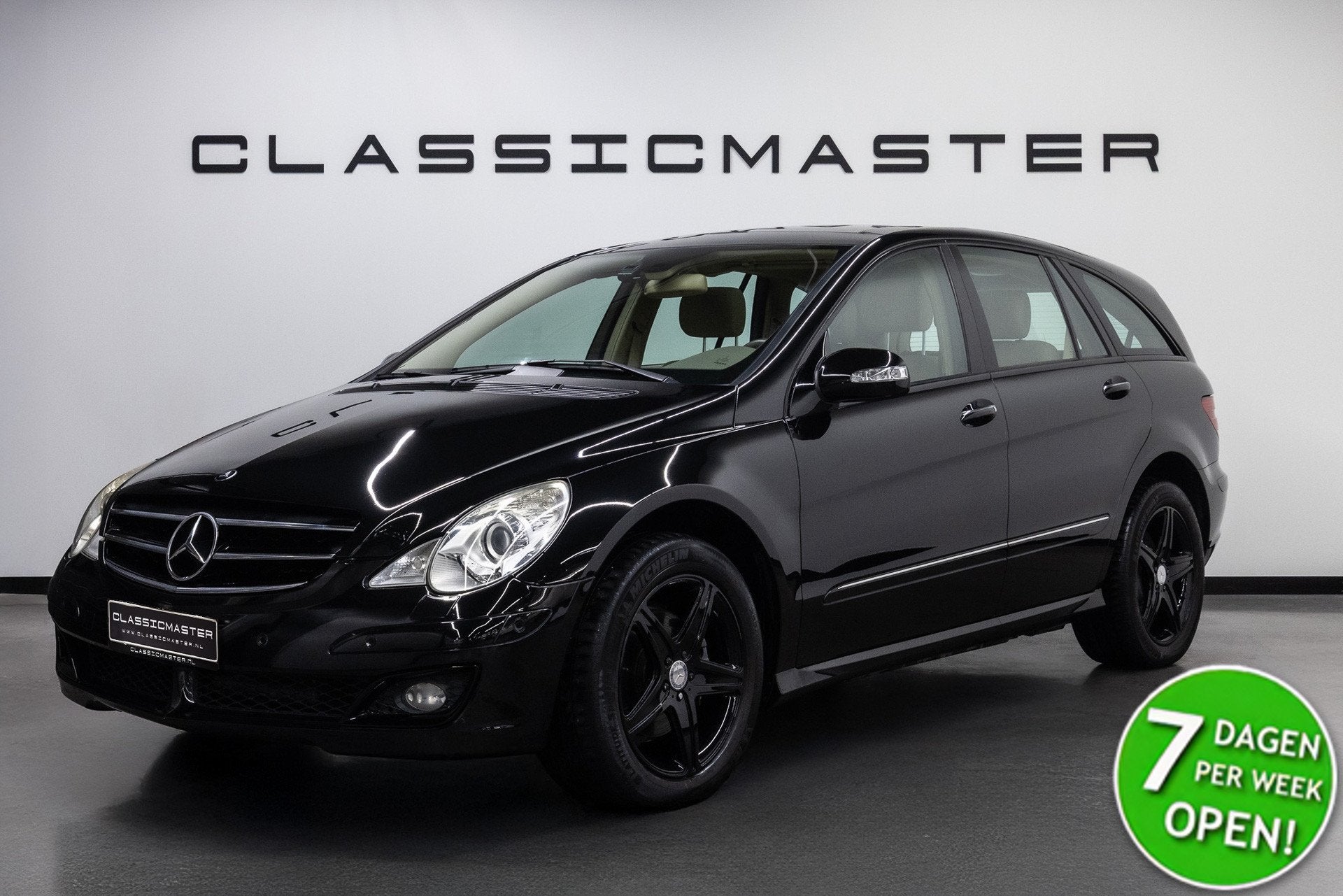 Mercedes-Benz R-Klasse 500 4-Matic 7p. Btw auto, Fiscale waa, Automaat, 5461 cc, 7 stoelen, Zwart
