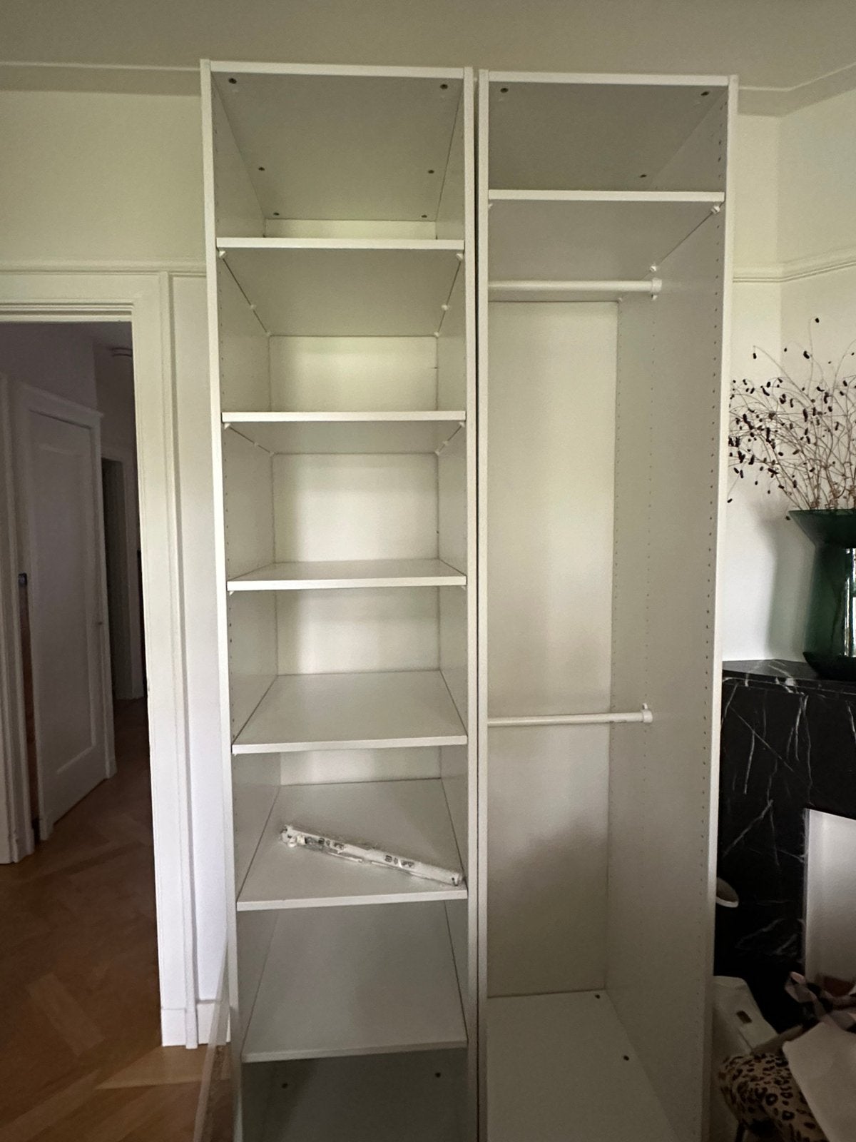 Ikea PAX kast wit (2x enkele kast), Huis en Inrichting, Ophalen, Gebruikt, 50 tot 75 cm, 200 cm of meer