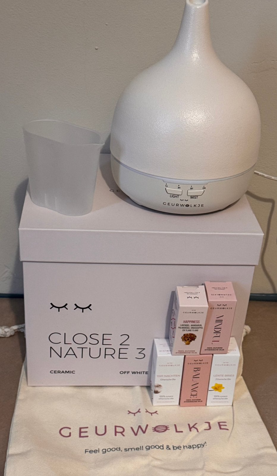 Geurwolkje diffuser close 2 nature 3.0 keramiek off white, Ophalen, Zo goed als nieuw, Overige typen