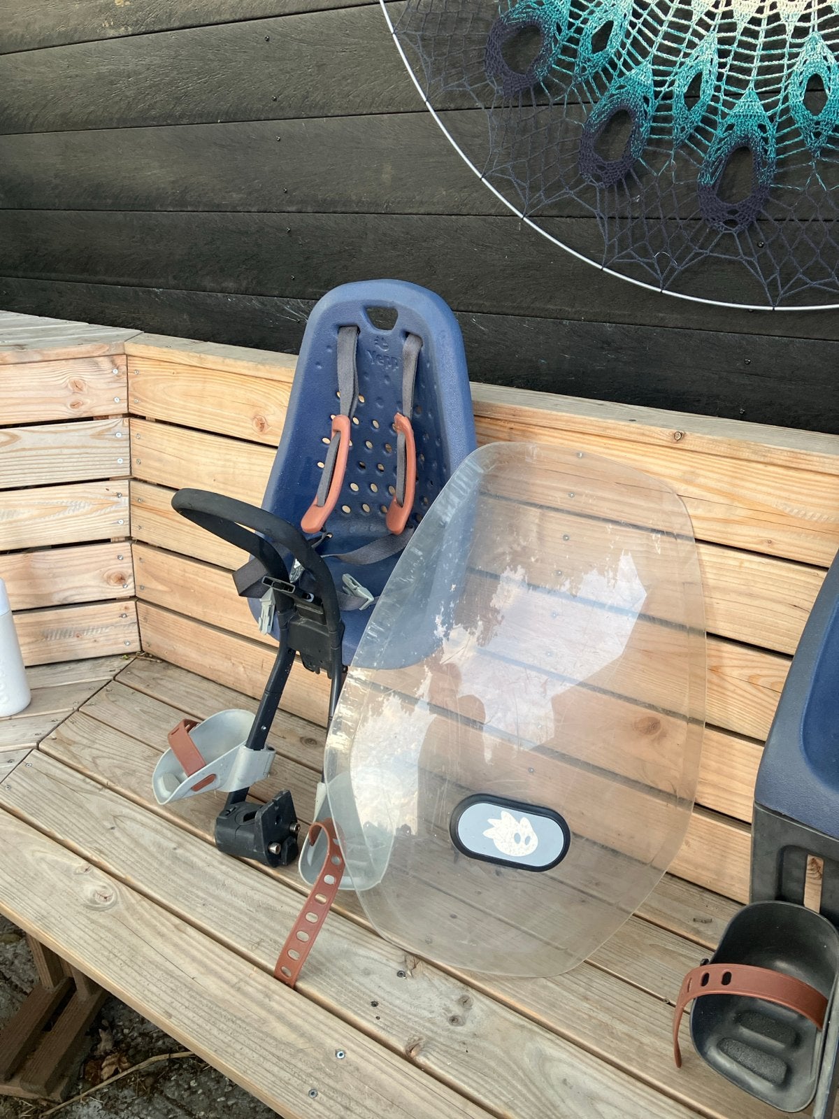 Yepp voorzitje met windscherm - Gebruikt, Ophalen, Achterzitje, 9 t/m 18 kg, Gebruikt