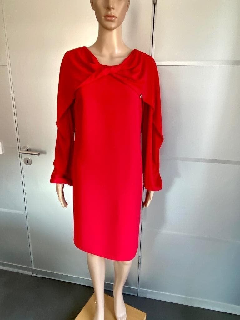 J116 Rinascimento maat 36=S jurk jurkje rood feestjurk feest, Kleding | Dames, Rinascimento, Ophalen of Verzenden, Zo goed als nieuw