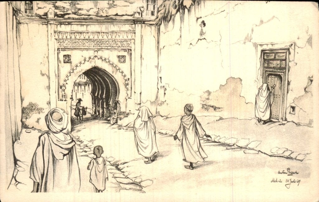 Meknes - Poort - Anton Pieck, Ophalen of Verzenden, Voor 1920, Ongelopen, Noord-Brabant