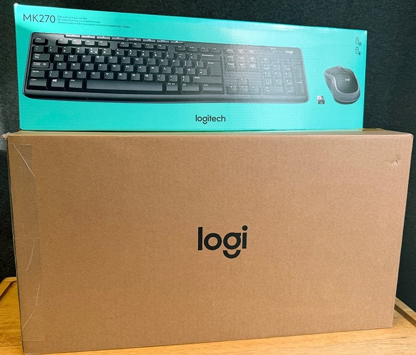 6 Pack Logitech MK270 Wireless mouse / keyboard (UK) Qwerty, Ophalen, Logitech., Multimediatoetsen, Nieuw