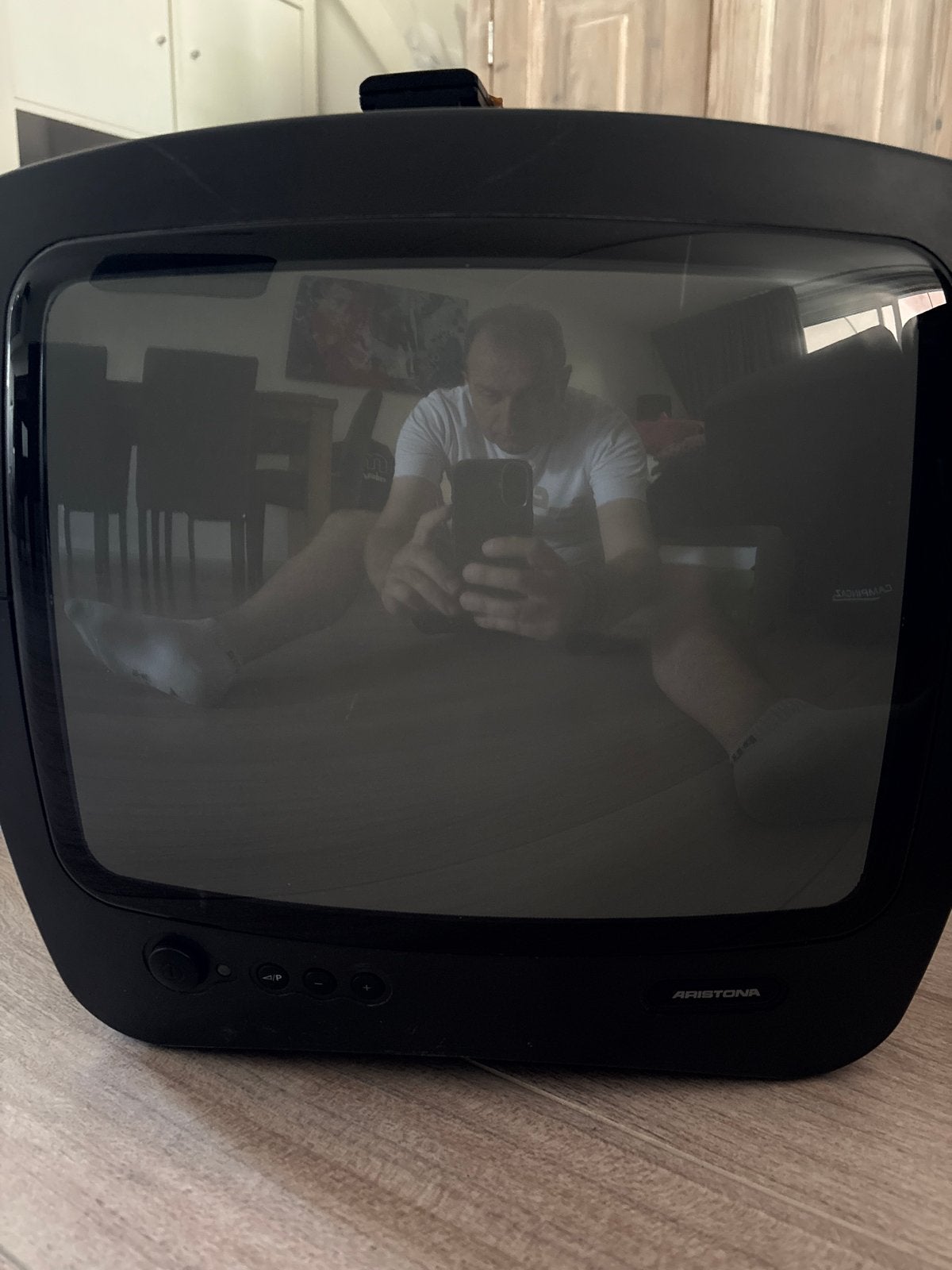 Aristona CRT TV - Compacte Retro Televisie, Audio, Tv en Foto, Vintage Televisies, Ophalen, Gebruikt, Minder dan 40 cm, Aristona