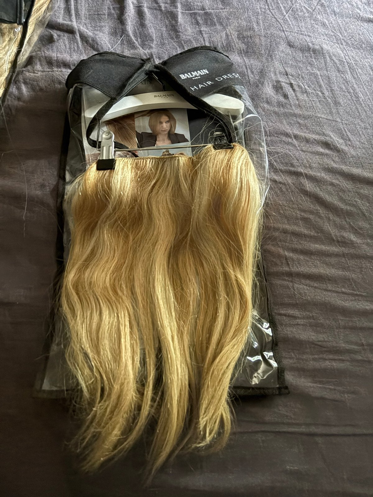 Balmain Flip-in Hair Extensions - Blond, 40 cm, Echt Haar, Ophalen of Verzenden, Gebruikt, Pruik of Haarverlenging