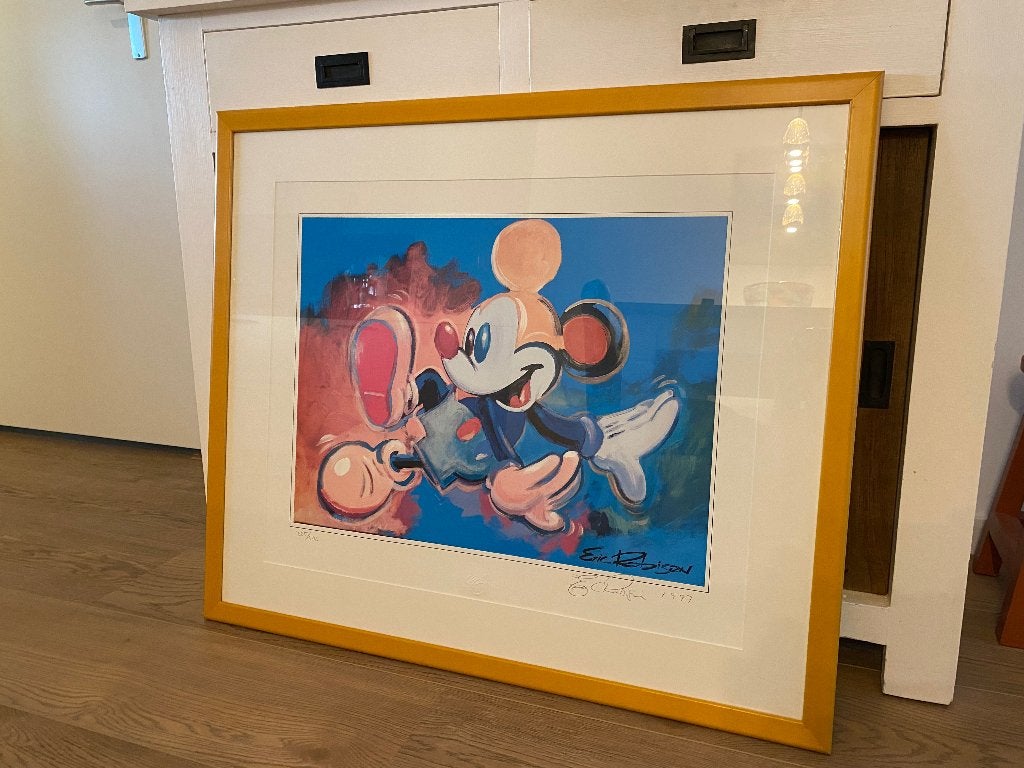 Dancing Mickey Mouse litho!, Verzamelen, Ophalen, Mickey Mouse, Zo goed als nieuw, Overige typen