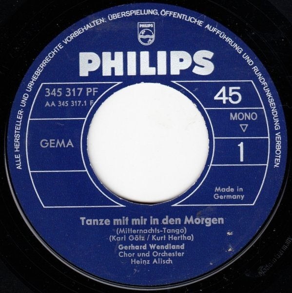 Gerhard Wendland - Tanze Mit Mir in Den Morgen (Single), Gebruikt, 7 inch, Ophalen of Verzenden, Pop
